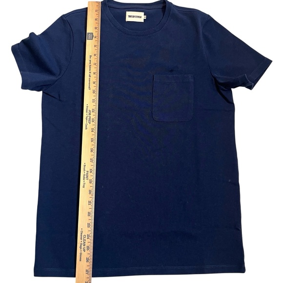 Taylor Stitch Heavy Bag Pocket Tee Navy T-Shirt Size 38 Cotton Short Sleeve - Picture 5 of 7